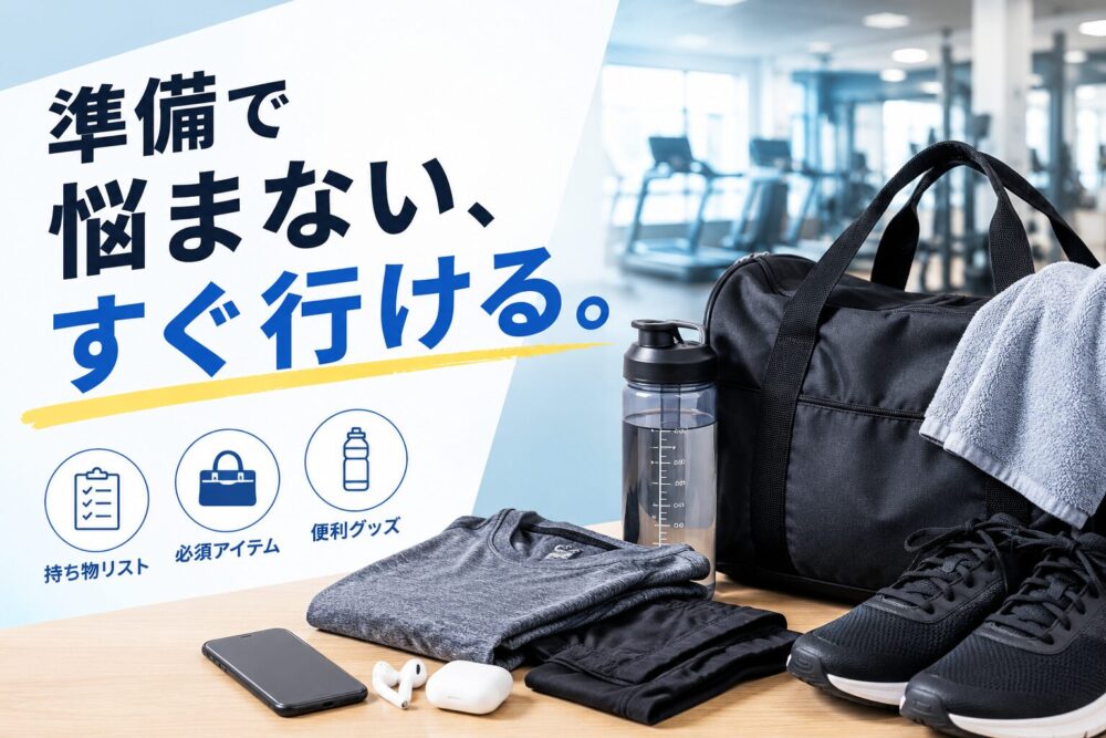 ジムの持ち物リスト|これだけ揃えれば大丈夫!必須アイテムと便利グッズを解説