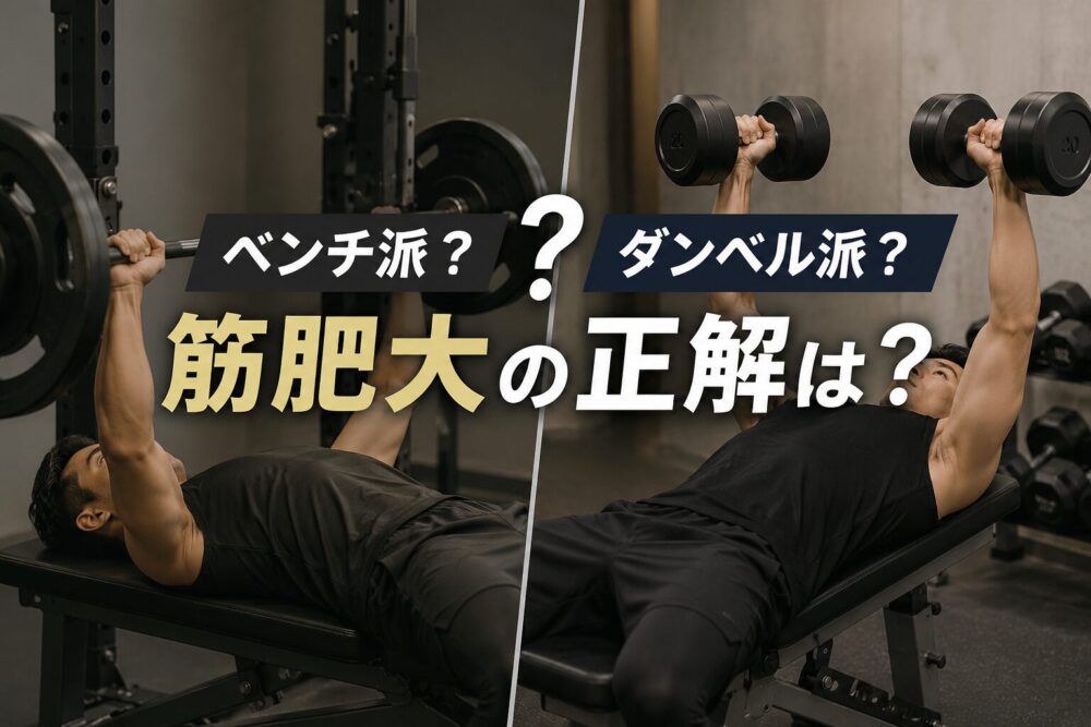 ベンチプレスとダンベルプレスの違いを徹底比較|筋肥大・重量・順番の正解を解説