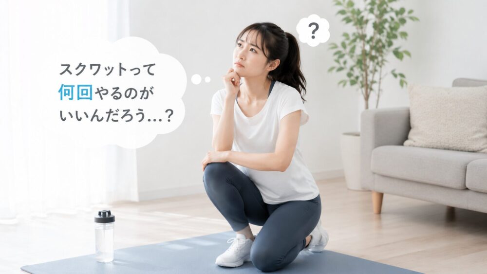 自重スクワットを何回やれば良いか悩んでいる